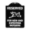 Signmission Reserved for New and Expecting Mothers Heavy-Gauge Aluminum Sign, 18" L, 24" H, BW-1824-23195 A-DES-BW-1824-23195 - alternate 1